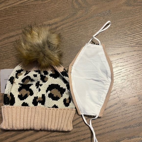Beanie and mask knit leopard - Picture 5 of 7